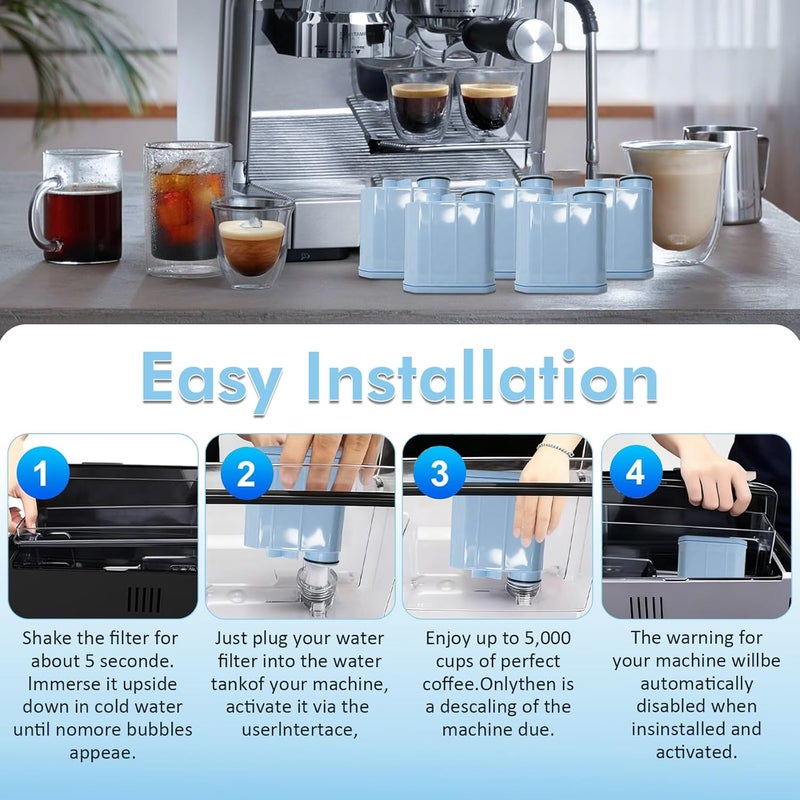 Bestuseful فلتر قهوة CA6903/10/22 متوافق مع فلتر مياه Philips AquaClean لآلات القهوة الأوتوماتيكية بالكامل. فلتر مياه مضاد لتراكم الكلس، آلات القهوة 2 قطعة - Image 4